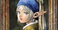 Frieren reimagined as Vermeer's 'Girl with a Pearl Earring'