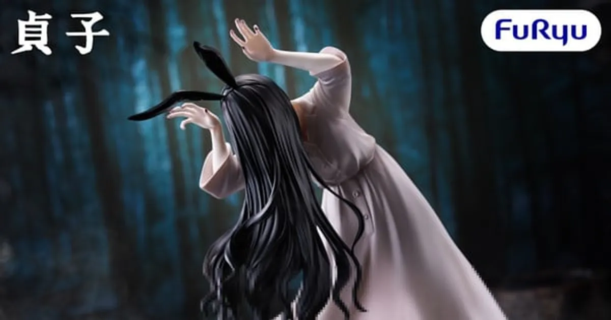 Sadako from The Ring appears as a bunny girl figure