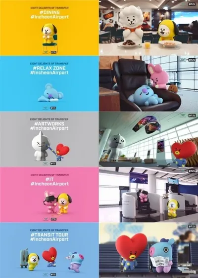 Incheon Airport x BT21: Eight Delights of Transfer