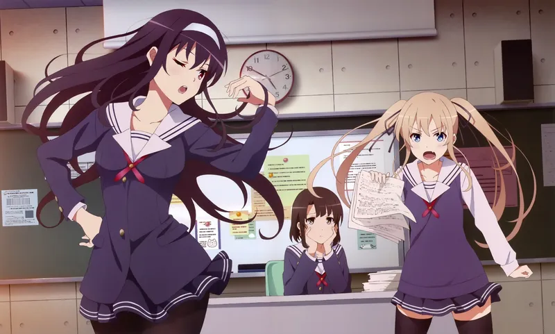Saekano: How to Raise a Boring Girlfriend Streams on Amazon and Crunchyroll